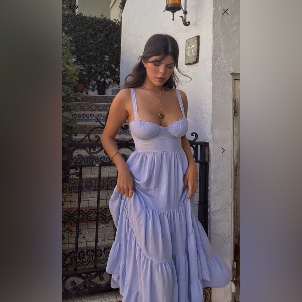 Hello Molly Freshly Brewed Light Blue Dress